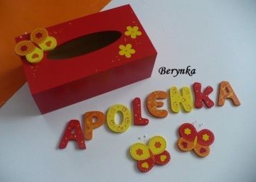 Krabička na kapesníky s motýlkem