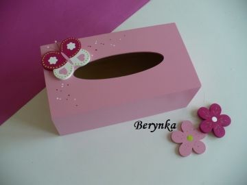 Krabička na kapesníky s motýlkem