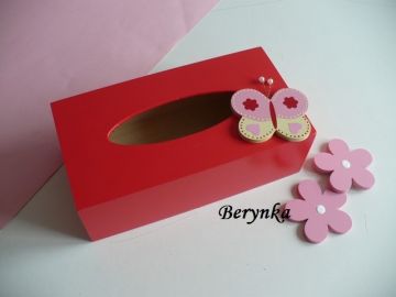 Krabička na kapesníky s motýlkem