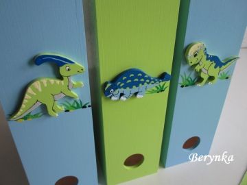 Dřevěný šanon s dinosaurem