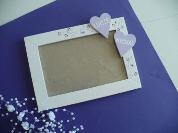 Svatební fotorámeček se srdíčkem