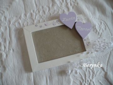 Svatební fotorámeček se srdíčkem