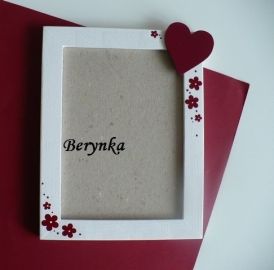 Svatební fotorámeček se srdíčkem