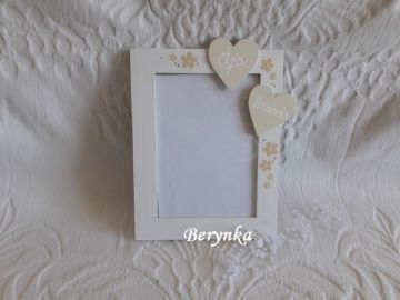 Svatební fotorámeček se srdíčkem