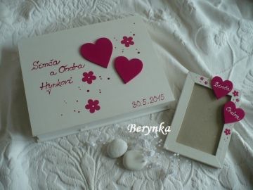 Svatební fotorámeček se srdíčkem