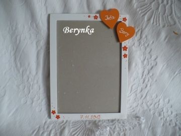 Svatební fotorámeček se srdíčkem