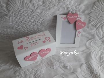 Svatební fotorámeček se srdíčkem