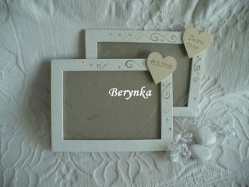 Svatební fotorámeček se srdíčkem