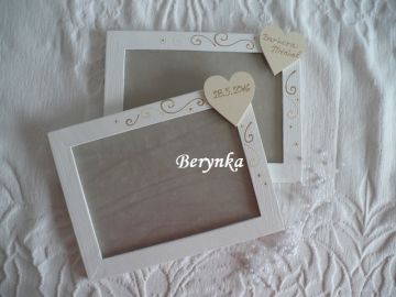 Svatební fotorámeček se srdíčkem