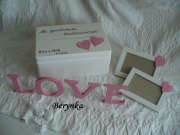 Svatební fotorámeček se srdíčkem