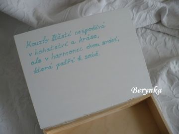 Svatební krabička s postavičkami - podle oznámení