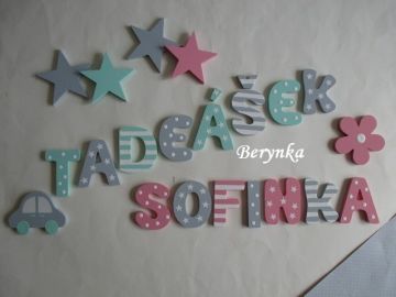 Dřevěná písmenka "hvězdičky"
