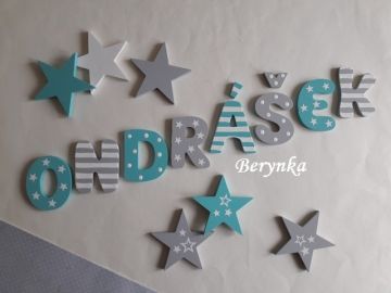 Dřevěná písmenka "hvězdičky"