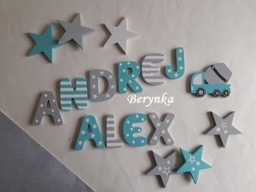 Dřevěná písmenka "hvězdičky"