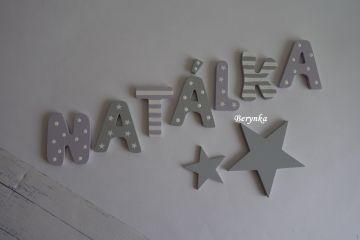 Dřevěná písmenka "hvězdičky"
