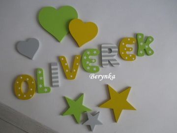 Dřevěná písmenka "hvězdičky"