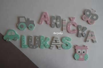 Dřevěná písmenka "hvězdičky"