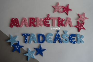 Dřevěná písmenka "hvězdičky"