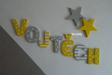 Dřevěná písmenka "hvězdičky"