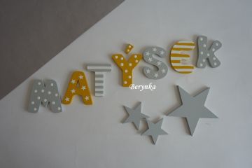 Dřevěná písmenka "hvězdičky"