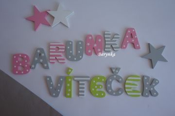 Dřevěná písmenka "hvězdičky"