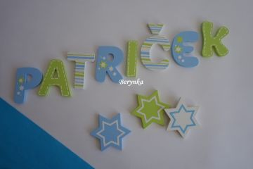 Dřevěná písmenka "hvězdičky"