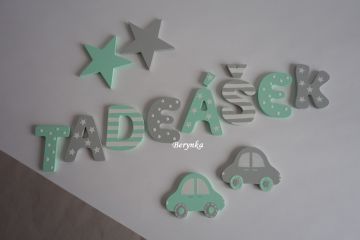 Dřevěná písmenka "hvězdičky"