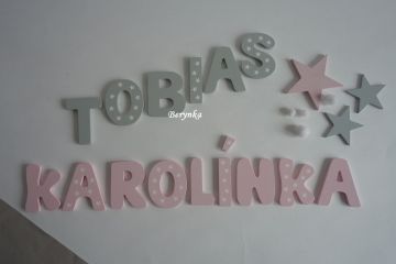 Dřevěná písmenka "hvězdičky"