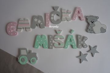 Dřevěná písmenka "hvězdičky"