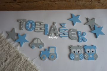 Dřevěná písmenka "hvězdičky"