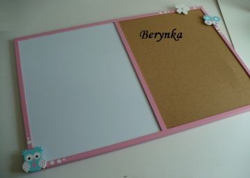 Dřevěné dekorace - tyrkysová a růžová