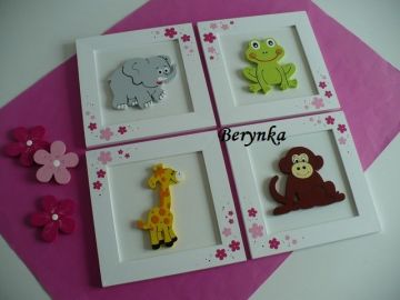 Dřevěné dekorace - zvířátka