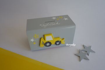 Dřevěná pokladnička pro děti