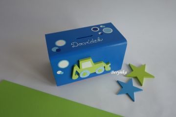 Dřevěná pokladnička pro děti