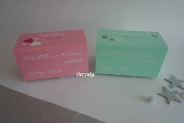 Dřevěná pokladnička pro děti