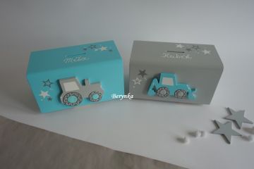 Dřevěná pokladnička - kasička pro děti