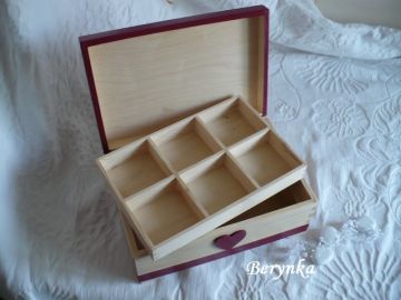 Svatební truhlička se srdíčky