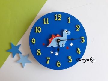 Hodiny s dinosaurem - kulaté/čtvercové