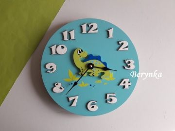 Hodiny s dinosaurem - kulaté/čtvercové