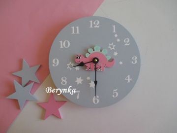 Hodiny s dinosaurem - kulaté/čtvercové