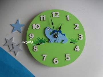 Hodiny s dinosaurem - kulaté/čtvercové