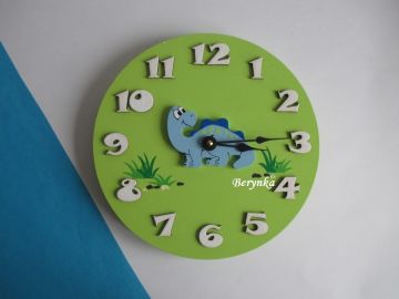 Hodiny s dinosaurem - kulaté/čtvercové