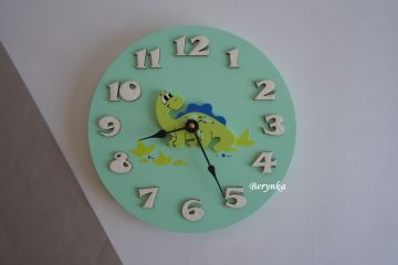 Hodiny s dinosaurem - kulaté/čtvercové