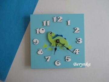 Hodiny s dinosaurem - kulaté/čtvercové