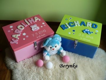 Úložné bedýnky s víkem - vzpomínkové bedýnky