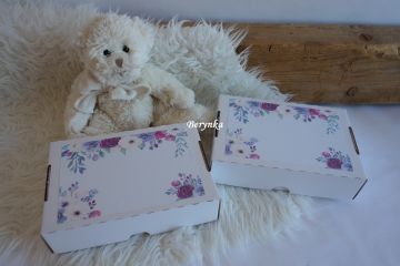 Dřevěné kostičky růžovo-fialové