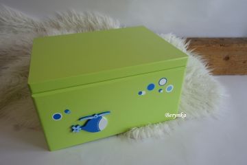 Dřevěná bedýnka s autíčkem - různá provedení