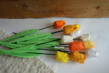 Látkové tulipány - žluté odstíny