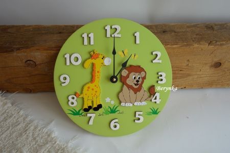 Dětské hodiny se zvířátky