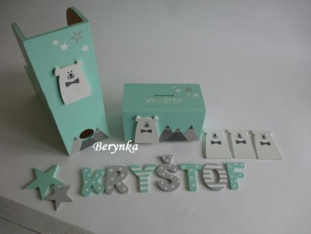 Dřevěné dekorace - s medvědem